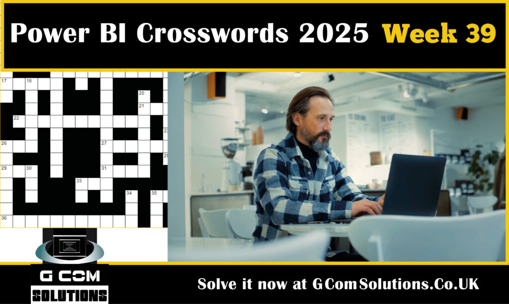 Power BI Crosswords 2025: Week 39
