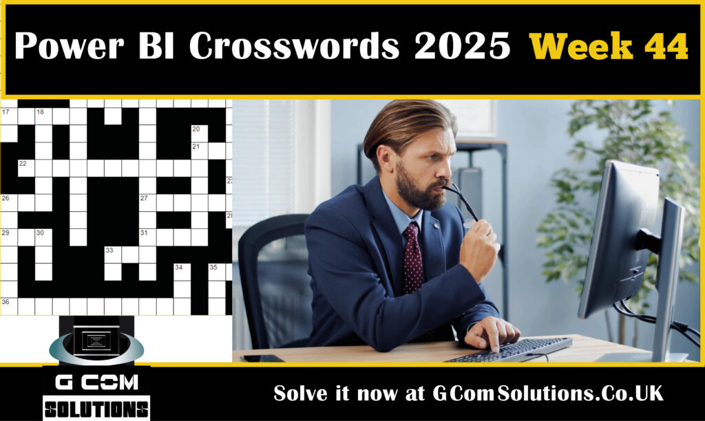 Power BI Crosswords 2025: Week 44