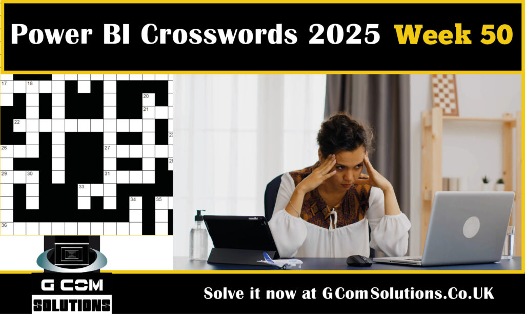 Power BI Crosswords 2025: Week 50